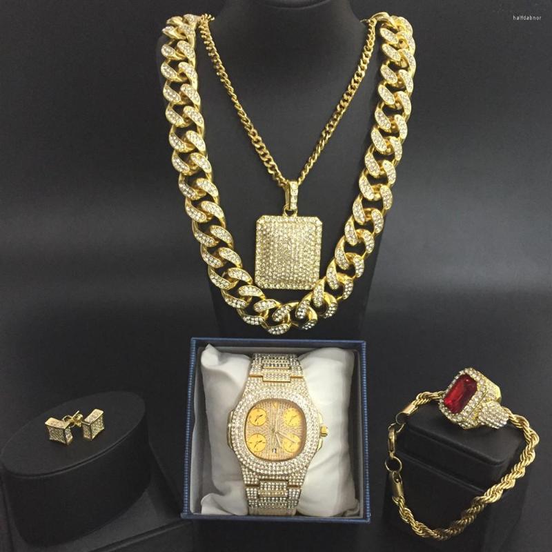 Necklace Earrings Set Men's Luxury Watch Iced Out Cuban Hip Hop &Necklace &Pendant & Bracelet &ring &Earring Combo Pendant Jewelry, Picture shown
Necklace Earrings Set Men's Luxury Watch Iced Out Cuban Hip Hop &Necklace &Pendant & Bracelet &ring &Earring Combo Pendant Jewelry, Picture shown