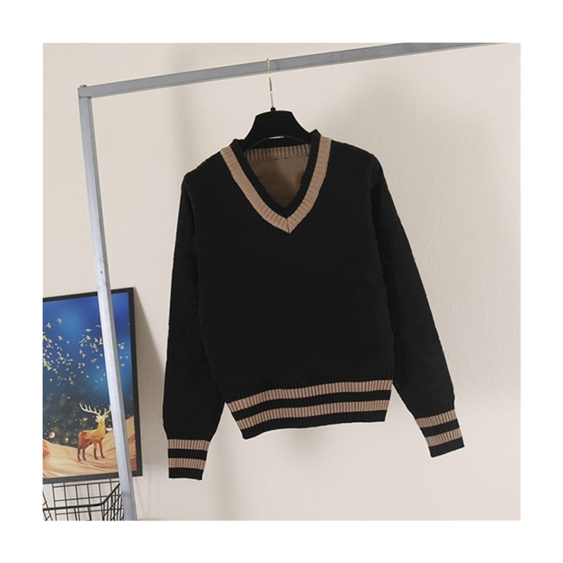 Autumn winter womens Sweaters Designer Pullover knitted fashion Milan runway jacquard letter V-Neck long sleeve Sexy Spring women fall clothes sweater