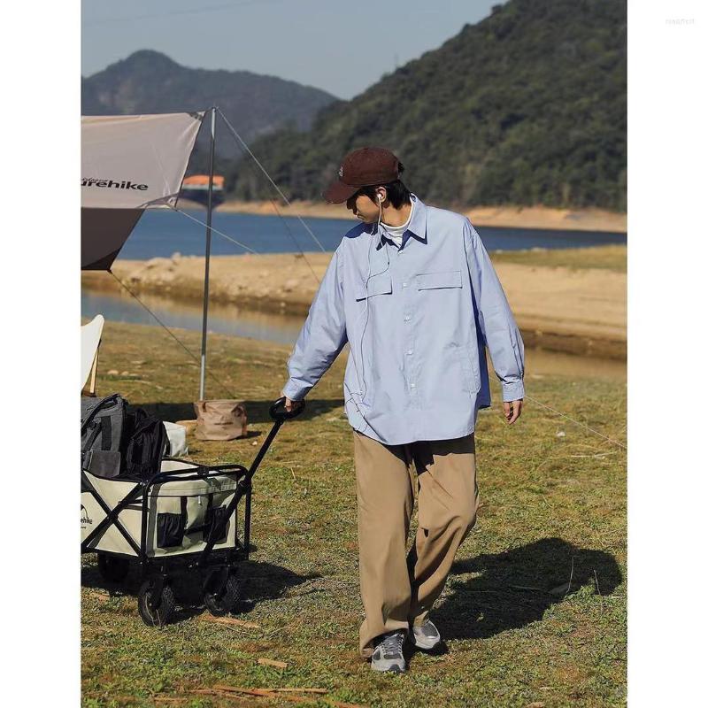 Men' Casual Shirts 2022 Men' Long Sleeve City Boy Shirt Lapel Collar Pocket Tooling Loose Blue Color Cool Clotehs Camisa Masculina
Men' Casual Shirts 2022 Men' Long Sleeve City Boy Shirt Lapel Collar Pocket Tooling Loose Blue Color Cool Clotehs Camisa Masculina