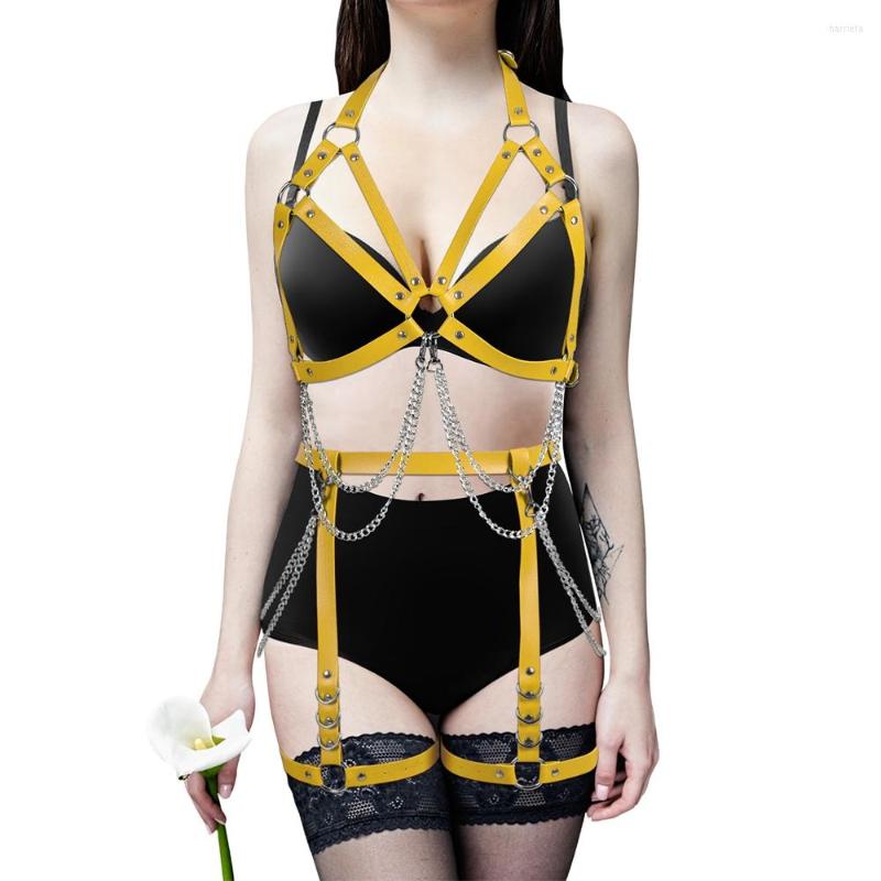Belts Harness For Women's Belt Metal Chain Accessories Punk Goth Leather Sexy Fetish Corset Lingerie Set Dance Rave Costume Garters, White
Belts Harness For Women's Belt Metal Chain Accessories Punk Goth Leather Sexy Fetish Corset Lingerie Set Dance Rave Costume Garters, White
