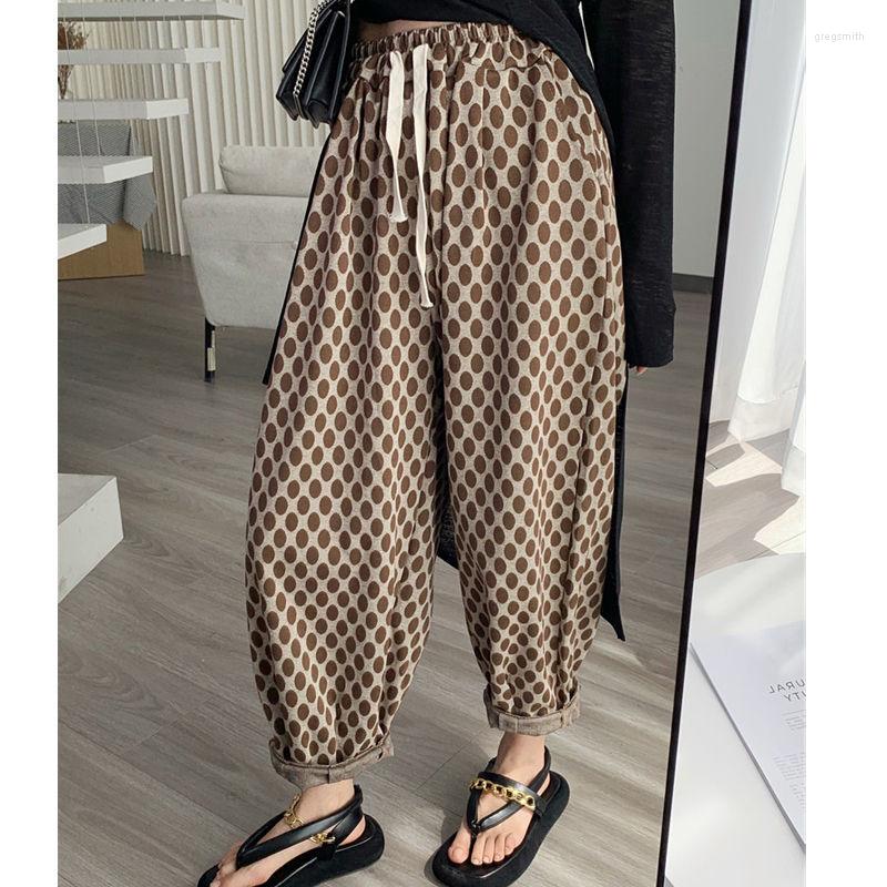 Women' Pants 2022 Arrival Summer Korean Style Women All-matched Dot Print Ankle-length Casual Loose Elastic Waist Harem P654, Picture color
Women' Pants 2022 Arrival Summer Korean Style Women All-matched Dot Print Ankle-length Casual Loose Elastic Waist Harem P654, Picture color