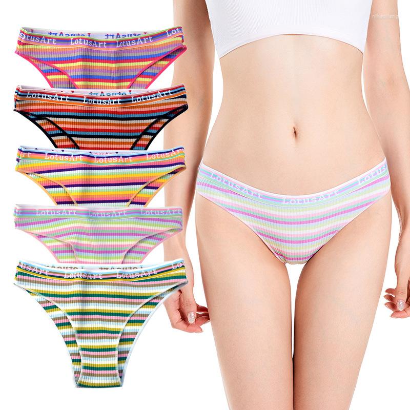 Women's Panties 3pcs Women's Underwears Girls Ladies Low Waist Threaded Cotton Student Sexy Briefs Colorful Stripes Plus Size -XXL, Set 7
Women's Panties 3pcs Women's Underwears Girls Ladies Low Waist Threaded Cotton Student Sexy Briefs Colorful Stripes Plus Size -XXL, Set 7