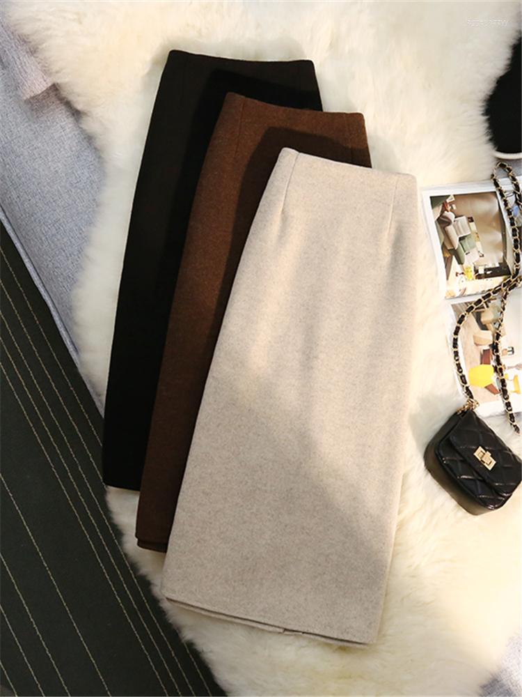 Skirts Autumn Winter Woolen Women' Wrap 2022 High Waist Solid Office Sheath Pencil Back Split Straight Midi Female, Black
Skirts Autumn Winter Woolen Women' Wrap 2022 High Waist Solid Office Sheath Pencil Back Split Straight Midi Female, Black