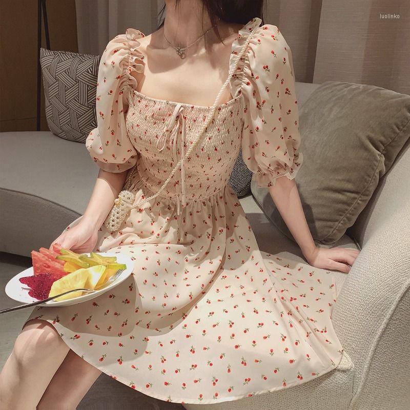 Party Dresses Heydress French Dress Women Kawaii Summer Floral Print Puff Sleeve Office Lady Korean Style Elegant Vintage Retro, Beige
Party Dresses Heydress French Dress Women Kawaii Summer Floral Print Puff Sleeve Office Lady Korean Style Elegant Vintage Retro, Beige