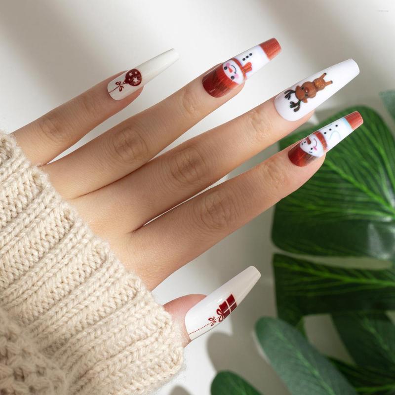 False Nails 3D Christmas Fake Set Press On Faux Ongles Tips Long French Coffin DIY Manicure Decoration Acrylic Nail, S01
False Nails 3D Christmas Fake Set Press On Faux Ongles Tips Long French Coffin DIY Manicure Decoration Acrylic Nail, S01