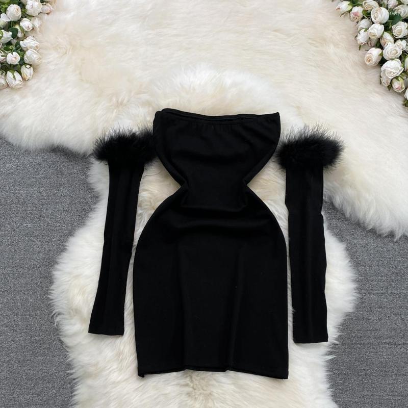 Casual Dresses Summer Chic Dress Strapless Boat Collar Black Backless Vestidos Female Bodycon De Mujer Sexy Women Clothes Drop
Casual Dresses Summer Chic Dress Strapless Boat Collar Black Backless Vestidos Female Bodycon De Mujer Sexy Women Clothes Drop