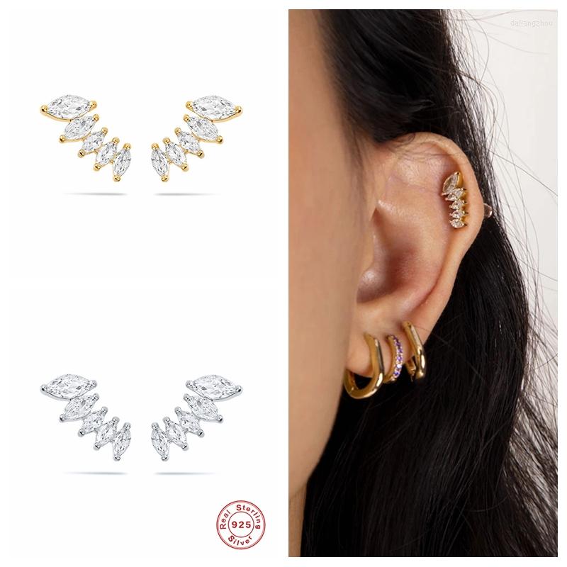 Stud Earrings Aide 925 Sterling Silver Gold Five Oval Zircon Earring Clear Crystal Leaf Branch Line Ear Piercing Pendientes Jewelry
Stud Earrings Aide 925 Sterling Silver Gold Five Oval Zircon Earring Clear Crystal Leaf Branch Line Ear Piercing Pendientes Jewelry
