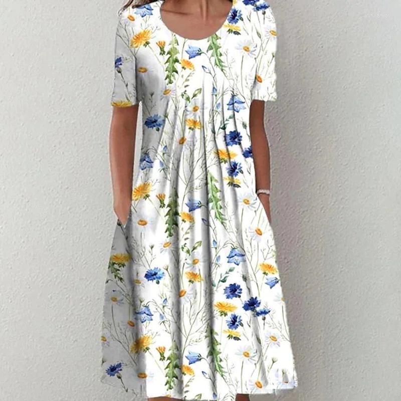 Party Dresses 2022 Summer Round Neck Pocket Loose Ladies Mini Skirt Vintage Floral Print Casual Dress Short Sleeve Pleated Beach, 05
Party Dresses 2022 Summer Round Neck Pocket Loose Ladies Mini Skirt Vintage Floral Print Casual Dress Short Sleeve Pleated Beach, 05