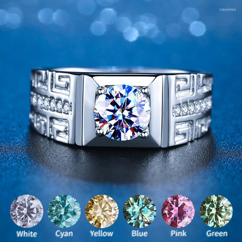 Cluster Rings Luxury Moissanite Ring For Men 1 Blue Pink Red Yellow Green Diamond Wedding Anniversary Gift S925 Sterling Silver
Cluster Rings Luxury Moissanite Ring For Men 1 Blue Pink Red Yellow Green Diamond Wedding Anniversary Gift S925 Sterling Silver
