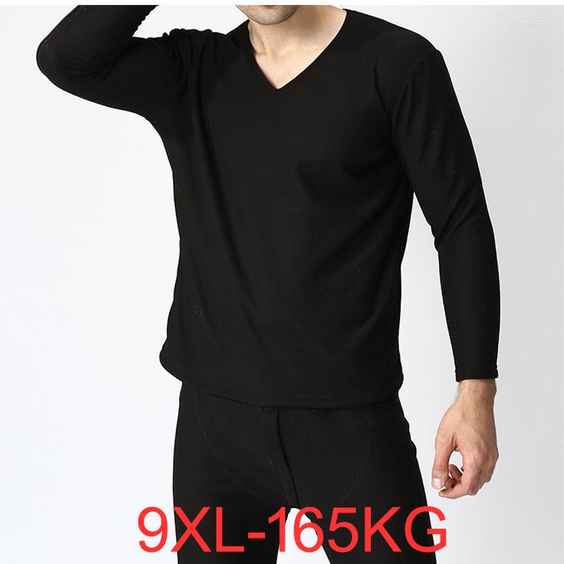 Men's Thermal Underwear Winter Men's Plus Size Velvet Thick Sets Large 9XL Bottoming Shirt Warm Suit, Navy blue-v
Men's Thermal Underwear Winter Men's Plus Size Velvet Thick Sets Large 9XL Bottoming Shirt Warm Suit, Navy blue-v