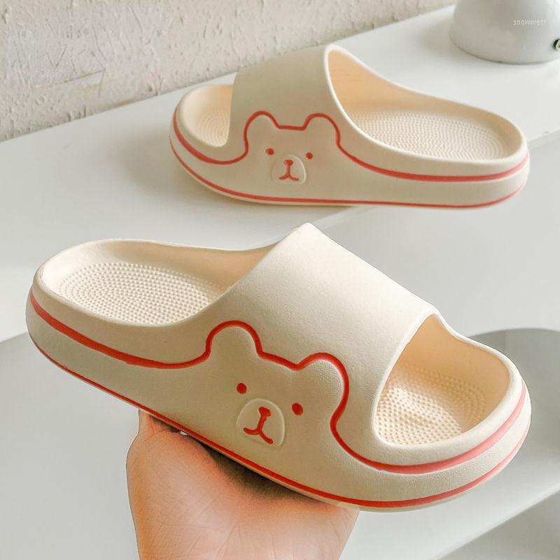 Slippers Womens Beach Slides Cartoon Bear Flip Flops Men's Thick Sole Indoor Bathroom Anti-slip Shoes 2022 Summer Couple Sandals, Gray
Slippers Womens Beach Slides Cartoon Bear Flip Flops Men's Thick Sole Indoor Bathroom Anti-slip Shoes 2022 Summer Couple Sandals, Gray