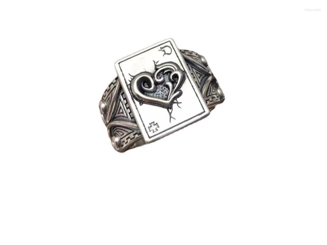 Cluster Rings S925 Sterling Silver Men's Personalized Square Poker Love Punk Rattan Grass Hip Hop Thai Ring
Cluster Rings S925 Sterling Silver Men's Personalized Square Poker Love Punk Rattan Grass Hip Hop Thai Ring