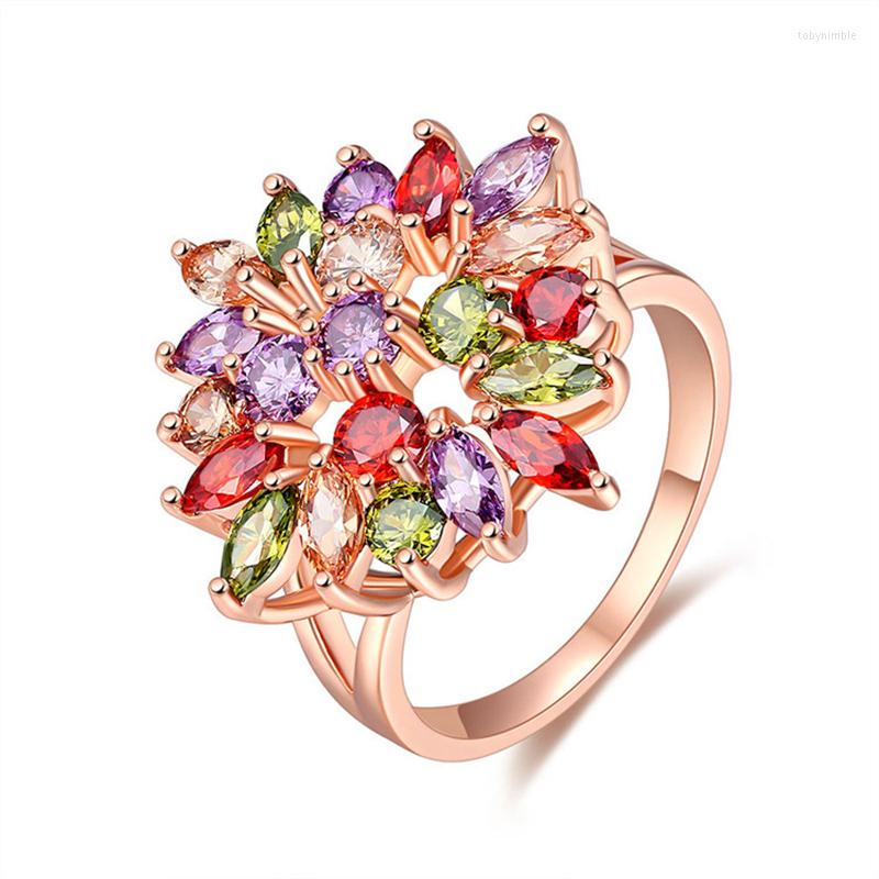 Wedding Rings ZSLBS Fashion Crystal Flower For Women Colorful Shiny Cubic Zirconia Ring Engagement Jewelry Gifts Anillos Mujer
Wedding Rings ZSLBS Fashion Crystal Flower For Women Colorful Shiny Cubic Zirconia Ring Engagement Jewelry Gifts Anillos Mujer