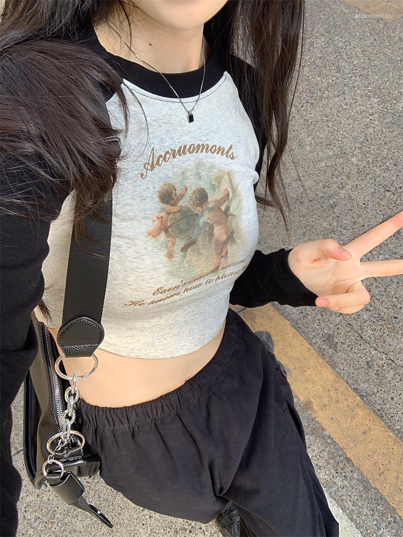 Women's T Shirts Printed Shirt Women 2023 Spring Long Sleeve Crop Tops Korean Fashion O-Neck Tee Autumn Top Streetwear Y2k, Black
Women's T Shirts Printed Shirt Women 2023 Spring Long Sleeve Crop Tops Korean Fashion O-Neck Tee Autumn Top Streetwear Y2k, Black