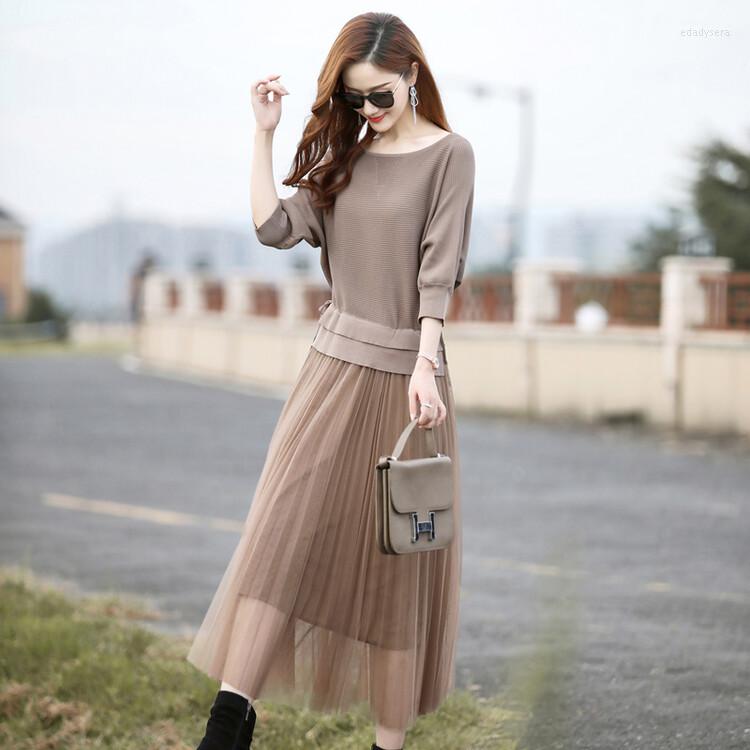Casual Dresses 2022 Autumn Spring Women Long Knitted Dress Lady Sweater Net-Patchwork, Black
Casual Dresses 2022 Autumn Spring Women Long Knitted Dress Lady Sweater Net-Patchwork, Black