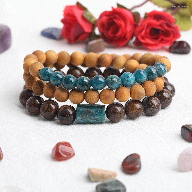 Charm Bracelets Natural Blue Apatite Nugget Beads 8mm Antique Bronze Jaspers Wooden Elastic Stretch Bracelet Meditation Jewelry
Charm Bracelets Natural Blue Apatite Nugget Beads 8mm Antique Bronze Jaspers Wooden Elastic Stretch Bracelet Meditation Jewelry