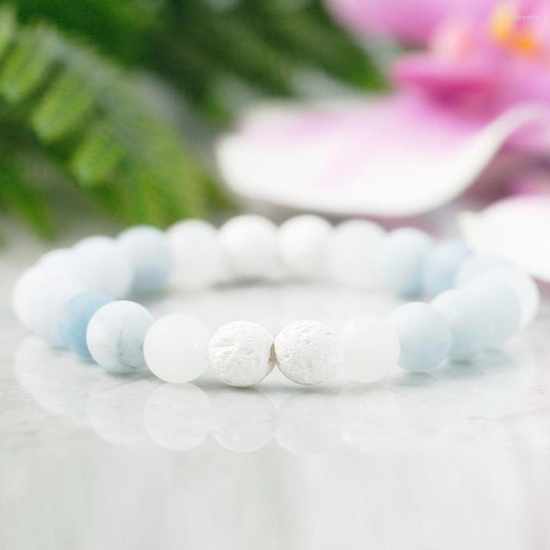 Link Bracelets MG1108 Matte Aqua Marine Essential Oil Diffuser Bracelet Healing Crystal Yoga Mala Wrist Jewelry March Birthstone Gift For
Link Bracelets MG1108 Matte Aqua Marine Essential Oil Diffuser Bracelet Healing Crystal Yoga Mala Wrist Jewelry March Birthstone Gift For