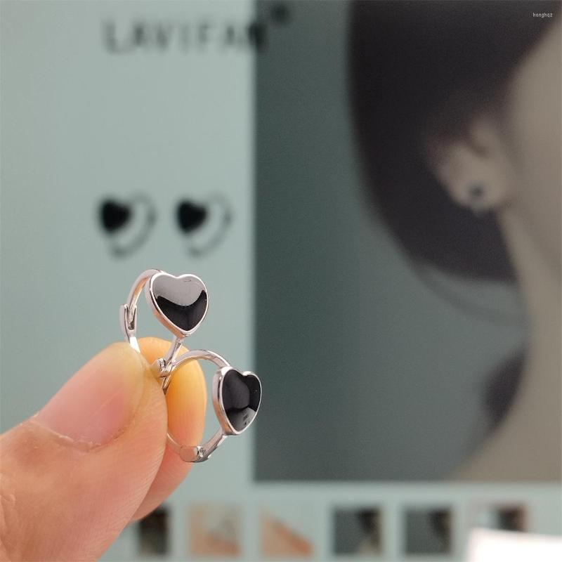 Hoop Earrings LAVIFAM 925 Sterling Silver Woman Enamel Black Heart Ear Piercing Earring Small Jewelry Female Girl
Hoop Earrings LAVIFAM 925 Sterling Silver Woman Enamel Black Heart Ear Piercing Earring Small Jewelry Female Girl