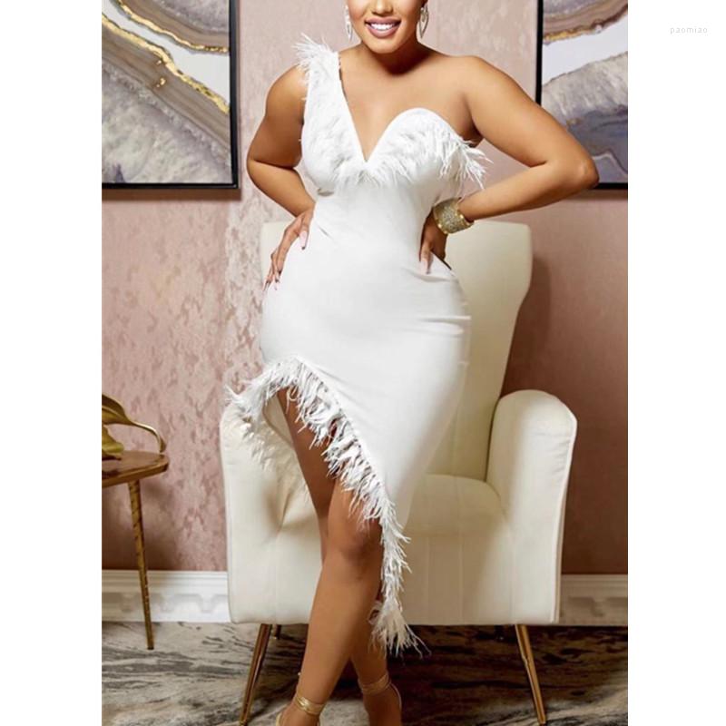 Casual Dresses One Shoulder Feathers Midi For Women 2022 Sexy Formal Party Dress Elegant Bodycon White Fashion Bandage
Casual Dresses One Shoulder Feathers Midi For Women 2022 Sexy Formal Party Dress Elegant Bodycon White Fashion Bandage