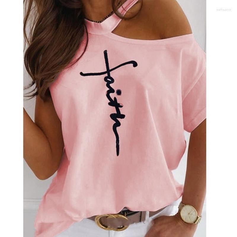 Women's T Shirts 2022 Fashion Women's Clothing Summer Super Style Leisure Large Size T-shirt Printed Letters Dew Shoulder Dress Female, Sky blue
Women's T Shirts 2022 Fashion Women's Clothing Summer Super Style Leisure Large Size T-shirt Printed Letters Dew Shoulder Dress Female, Sky blue