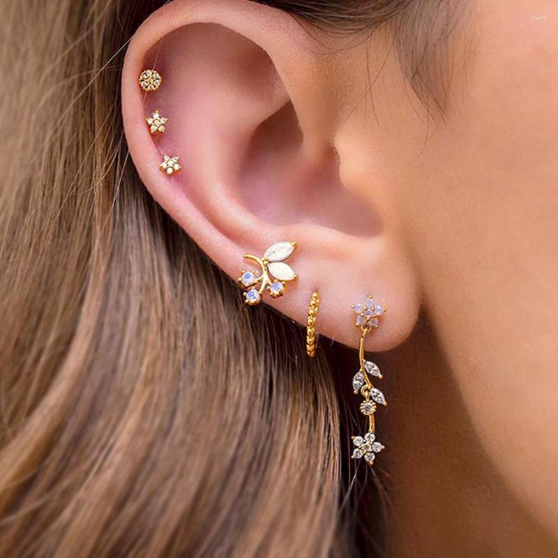 Stud Earrings Fashion Mini Zircon Cartilage Piercing For Women Gold Color Leaf Flower Tragus Earring Korean Jewelry
Stud Earrings Fashion Mini Zircon Cartilage Piercing For Women Gold Color Leaf Flower Tragus Earring Korean Jewelry