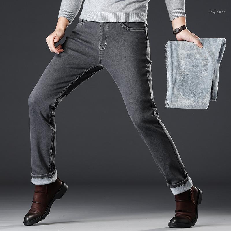 Men's Jeans 2022 Autumn Winter Brand Fitted Straight Grey Denim Classic Style Fleece Thick Warm Youth Fashion Slim, Gray fleece
Men's Jeans 2022 Autumn Winter Brand Fitted Straight Grey Denim Classic Style Fleece Thick Warm Youth Fashion Slim, Gray fleece