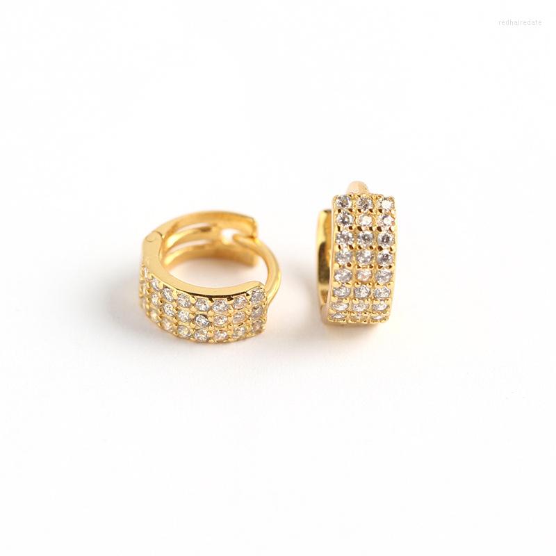Hoop Earrings 925 Sterling Silver Fashion Three Rows Zircon Ear Ring Bone Buckle Wild Simple Female Jewelry
Hoop Earrings 925 Sterling Silver Fashion Three Rows Zircon Ear Ring Bone Buckle Wild Simple Female Jewelry