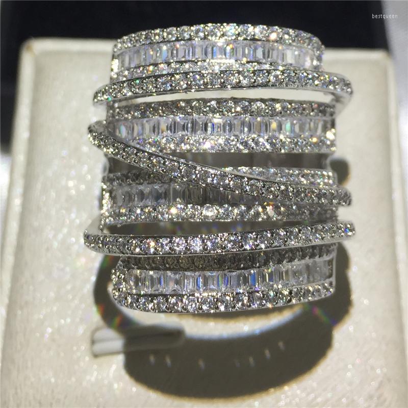 Wedding Rings Handmade Big Statement Ring Silver Color Zircon Cocktail Band For Women Men Evening Party Jewelry
Wedding Rings Handmade Big Statement Ring Silver Color Zircon Cocktail Band For Women Men Evening Party Jewelry