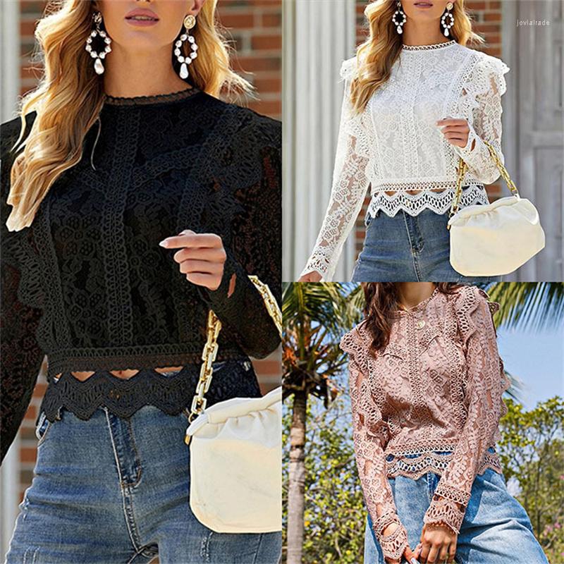 Women' Blouses Summer Women Blouse Streetwear Long Sleeve Lace Hollow Out Mesh Sheer Patchwork Casual Shirt Elegant Fashion Female Ruffle, White
Women' Blouses Summer Women Blouse Streetwear Long Sleeve Lace Hollow Out Mesh Sheer Patchwork Casual Shirt Elegant Fashion Female Ruffle, White