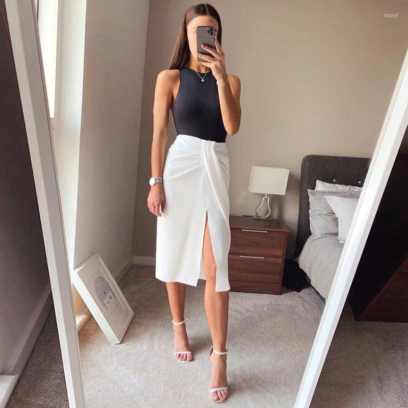 Skirts 2022 Workplace Temperament Commuter Skirt Pleated Slit Design Mid Intellectual White Women' Clothing
Skirts 2022 Workplace Temperament Commuter Skirt Pleated Slit Design Mid Intellectual White Women' Clothing