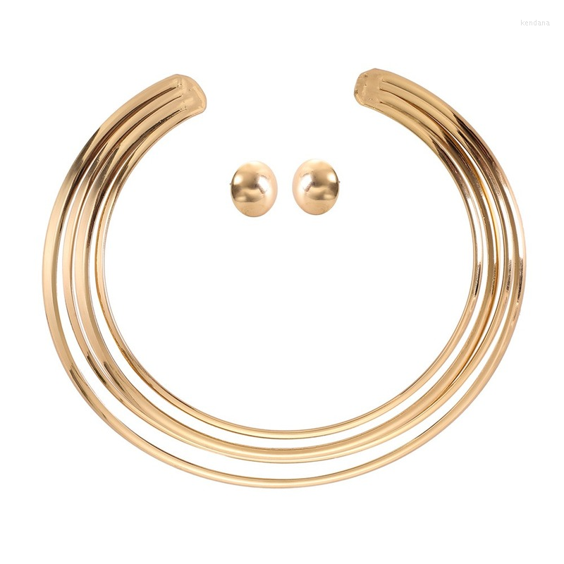Necklace Earrings Set African Jewelry Dubai Girl Gift Wedding Women Multi-layer Metal Collar Party Punk Choker Luxury, Picture shown
Necklace Earrings Set African Jewelry Dubai Girl Gift Wedding Women Multi-layer Metal Collar Party Punk Choker Luxury, Picture shown
