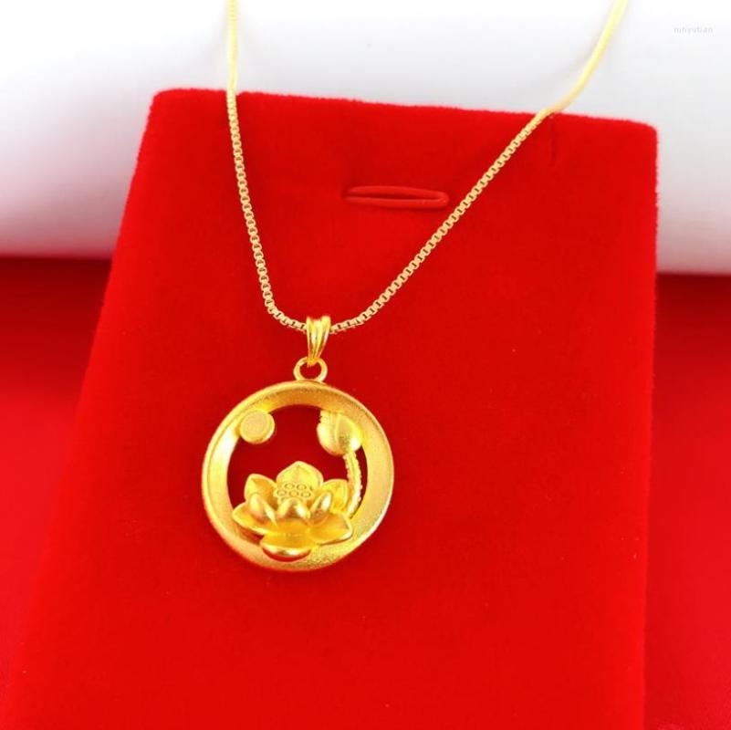 Pendant Necklaces Hi Promotion Lotus Necklace 24k Yellow Gold Plated Water Lily For Women Girlfriend Gift Birthday 
Pendant Necklaces Hi Promotion Lotus Necklace 24k Yellow Gold Plated Water Lily For Women Girlfriend Gift Birthday