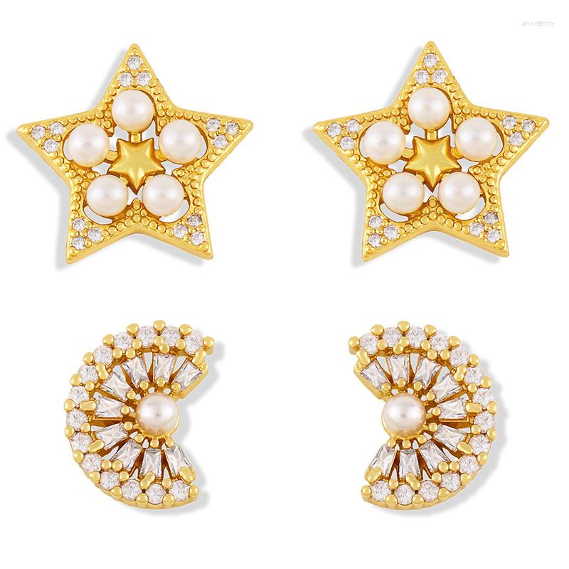 Stud Earrings EYIKA Elegant Imitation Pearl Zircon Moon And Star Fashion Exquisite Women Hoop Earring Ladies Jewelry Accessories
Stud Earrings EYIKA Elegant Imitation Pearl Zircon Moon And Star Fashion Exquisite Women Hoop Earring Ladies Jewelry Accessories