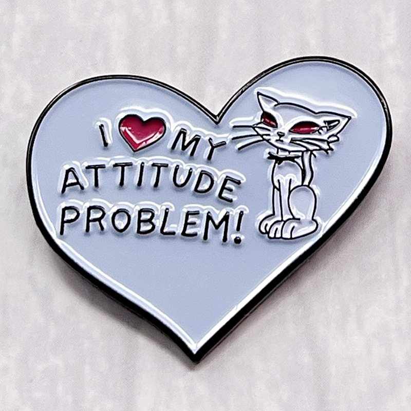 I Love My Attitude problem Heart shaped brooch English cartoon metal badge badge men and women's clothes schoolbag accessories, As picture
I Love My Attitude problem Heart shaped brooch English cartoon metal badge badge men and women's clothes schoolbag accessories, As picture