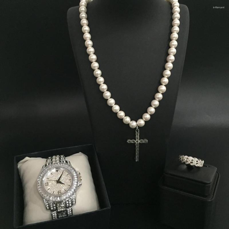 Necklace Earrings Set Luxury Men's Watch Iced Cuba Hip Hop Cross Pearl & Ring Jewelry For Men, Picture shown
Necklace Earrings Set Luxury Men's Watch Iced Cuba Hip Hop Cross Pearl & Ring Jewelry For Men, Picture shown
