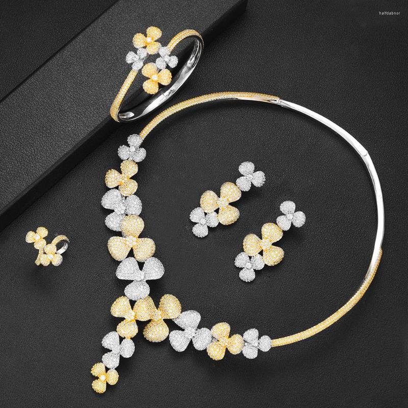 Necklace Earrings Set GODKI Sparkling Trendy Flower Charms 4Pcs Chokers Earring Bangle Ring Sets Luxury Nigerian Dubai For Women Cubic, Picture shown
Necklace Earrings Set GODKI Sparkling Trendy Flower Charms 4Pcs Chokers Earring Bangle Ring Sets Luxury Nigerian Dubai For Women Cubic, Picture shown