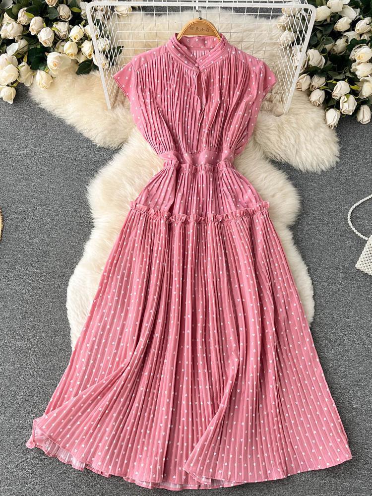 Casual Dresses ZCWXM Polka Dot Print Pleated Vintage Long Dress Women Summer Party Tank Sundress Vestidos Ladies Elegant Beach Holiday, Pink
Casual Dresses ZCWXM Polka Dot Print Pleated Vintage Long Dress Women Summer Party Tank Sundress Vestidos Ladies Elegant Beach Holiday, Pink