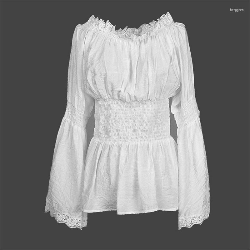 Women's Blouses Gothic Steampunk Dress Woman Medieval Renaissance Costumes Cotton Elastic High Waist Vintage Tops Princess Shirts Lace Up, White
Women's Blouses Gothic Steampunk Dress Woman Medieval Renaissance Costumes Cotton Elastic High Waist Vintage Tops Princess Shirts Lace Up, White