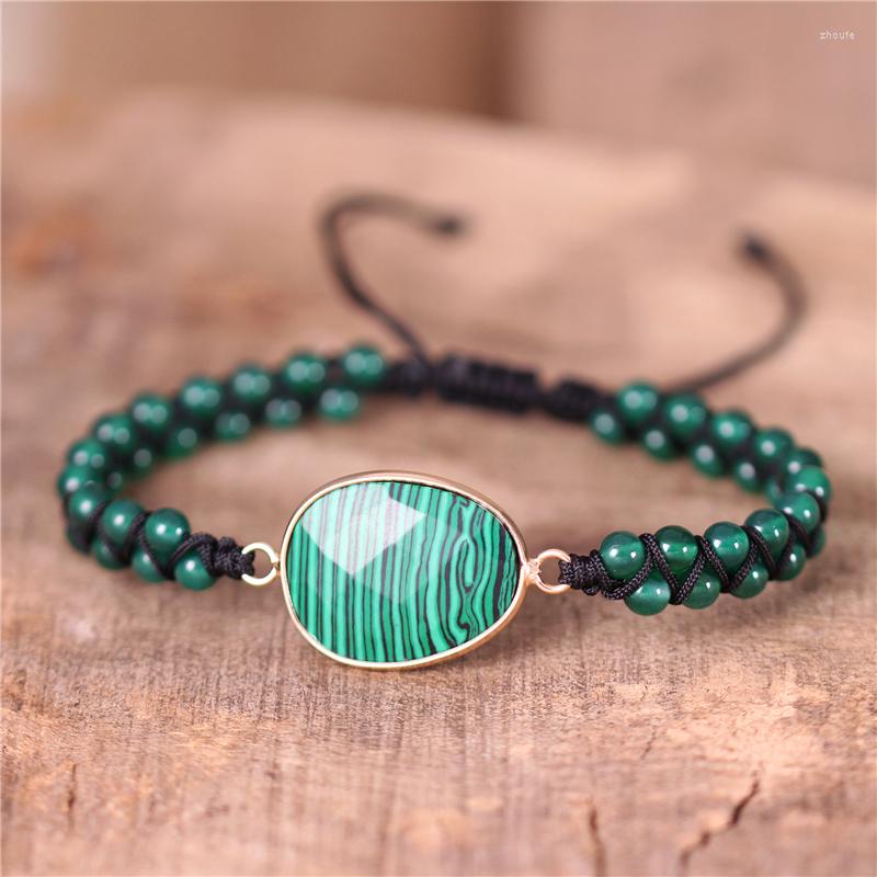 Charm Bracelets Handmade Malachites Braided Bracelet Macrame Women Adjustable Green Agates Beads Friendship Jewelry Drop
Charm Bracelets Handmade Malachites Braided Bracelet Macrame Women Adjustable Green Agates Beads Friendship Jewelry Drop