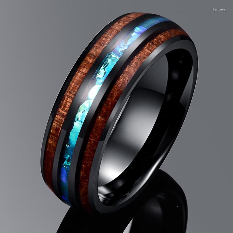 Wedding Rings Boho 8mm Black Dome Inlaid Acacia Opal Mens Women Tungsten Steel Ring Promise Jewelry
Wedding Rings Boho 8mm Black Dome Inlaid Acacia Opal Mens Women Tungsten Steel Ring Promise Jewelry