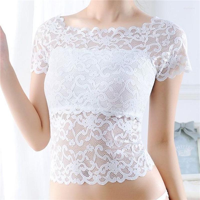Camisoles & Tanks Women Sexy Lace Off Shoulder Crop Tops With Bra Short Sleeve Bare Crochet Top Female Undershirt, White
Camisoles & Tanks Women Sexy Lace Off Shoulder Crop Tops With Bra Short Sleeve Bare Crochet Top Female Undershirt, White