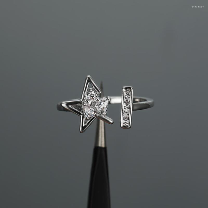 Wedding Rings Dainty Female White Crystal Stone Ring Charm Silver Color Adjustable Simple Star Thin Engagement For Women
Wedding Rings Dainty Female White Crystal Stone Ring Charm Silver Color Adjustable Simple Star Thin Engagement For Women