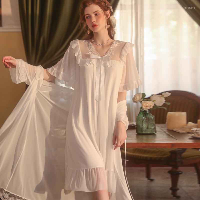 Women's Sleepwear REBEYULI Brand Women Sleep Lounge Autumn And Winter Sexy Casual Breathable Robe Gown Sets Solid Color Comfortable Night, White robe
Women's Sleepwear REBEYULI Brand Women Sleep Lounge Autumn And Winter Sexy Casual Breathable Robe Gown Sets Solid Color Comfortable Night, White robe