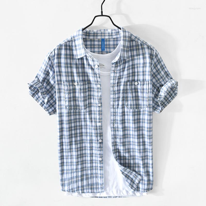 Men's Casual Shirts Brand Quality Plaid Shirt Men Cotton Short Sleeve Summer Men's Fashion Tops Business For XXXL, Blue
Men's Casual Shirts Brand Quality Plaid Shirt Men Cotton Short Sleeve Summer Men's Fashion Tops Business For XXXL, Blue