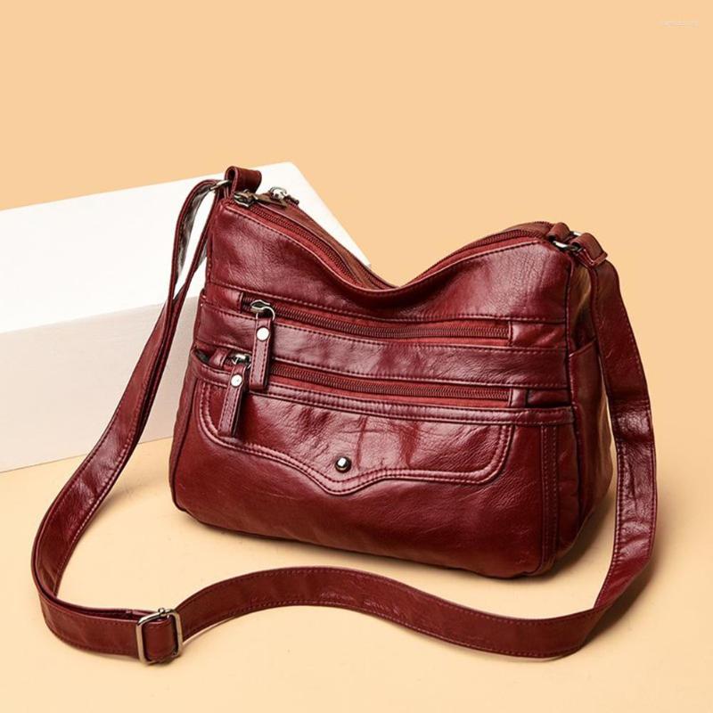 Evening Bags Women Bag Soft PU Leather Shoulder Multi-layer Crossbody Handbag For Ladies High Quality Solid Color Casual Bolso Mujer, Black
Evening Bags Women Bag Soft PU Leather Shoulder Multi-layer Crossbody Handbag For Ladies High Quality Solid Color Casual Bolso Mujer, Black