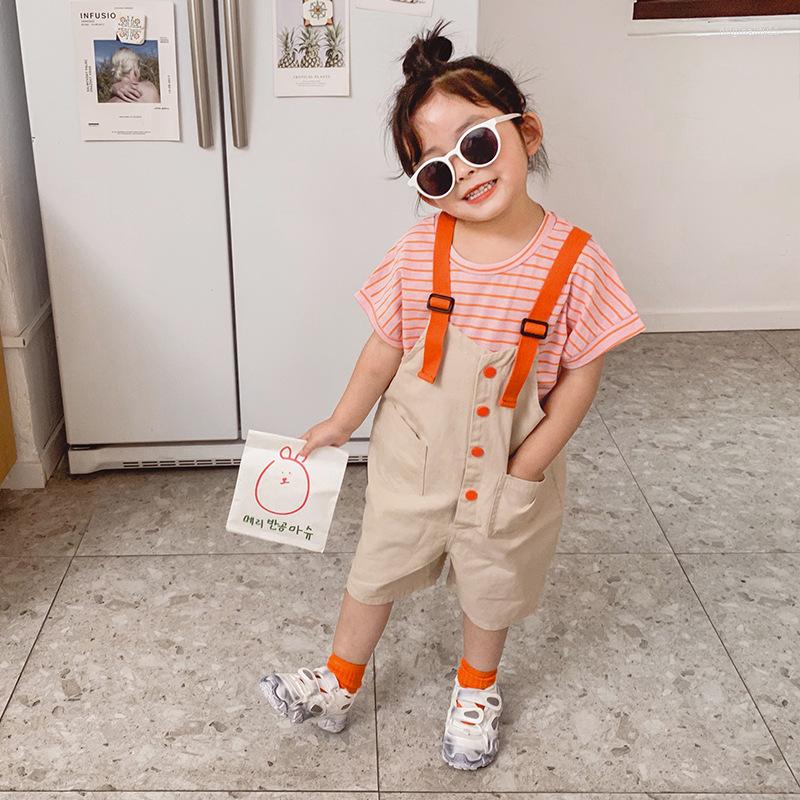 Clothing Sets Toddler Girl Casual Striped Short Sleeve T-shirt Overalls Kids For 2 3 4 5 6 Years Baby Suit Summer 2pcs, Beige
Clothing Sets Toddler Girl Casual Striped Short Sleeve T-shirt Overalls Kids For 2 3 4 5 6 Years Baby Suit Summer 2pcs, Beige
