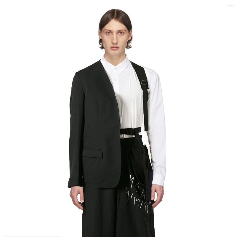Men' Suits Customized -6XL Male Original Fashion Personality Show Strapless Casual Jacket Fitted Suit Coat, Black
Men' Suits Customized -6XL Male Original Fashion Personality Show Strapless Casual Jacket Fitted Suit Coat, Black