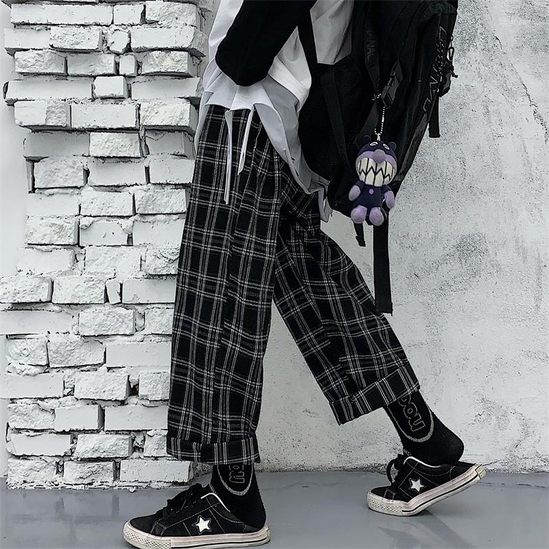 Women's Pants Casual Black Trousers Women Grid Plaid Streetwear Wide Leg Jokers Checkered
Women's Pants Casual Black Trousers Women Grid Plaid Streetwear Wide Leg Jokers Checkered