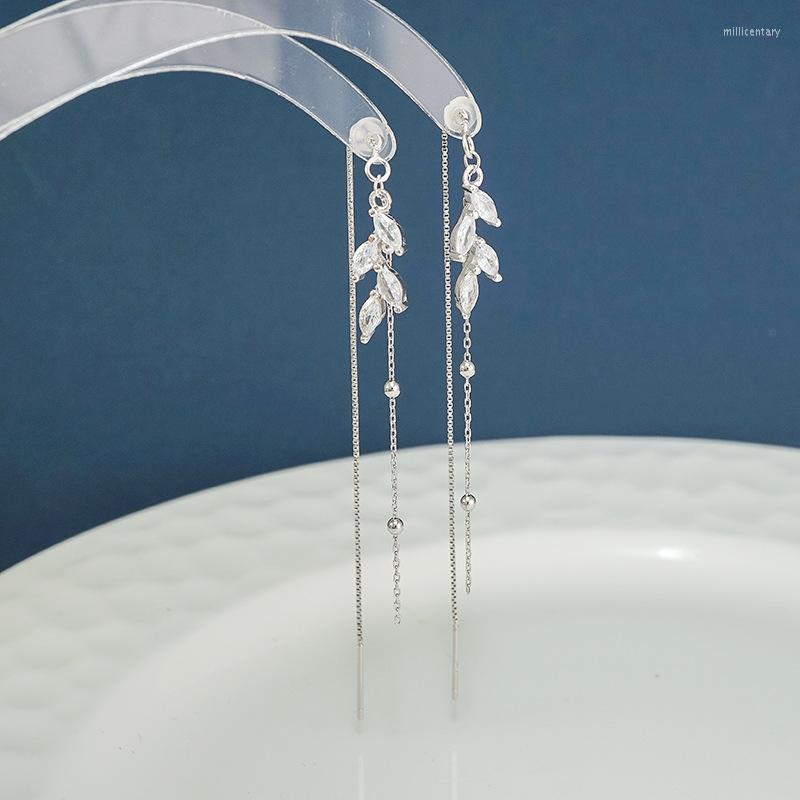 Dangle Earrings Luxury S925 Sterling Silver Long Tassel Leaf Drop For Women Jewelry Gift
Dangle Earrings Luxury S925 Sterling Silver Long Tassel Leaf Drop For Women Jewelry Gift