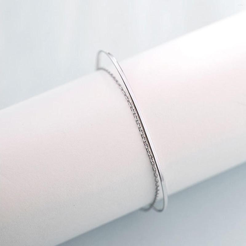 Charm Bracelets Silver Bangle Simple Adjustable Size Fashion Double Layer Design For Women Girls Chic Irregular Party Wedding
Charm Bracelets Silver Bangle Simple Adjustable Size Fashion Double Layer Design For Women Girls Chic Irregular Party Wedding